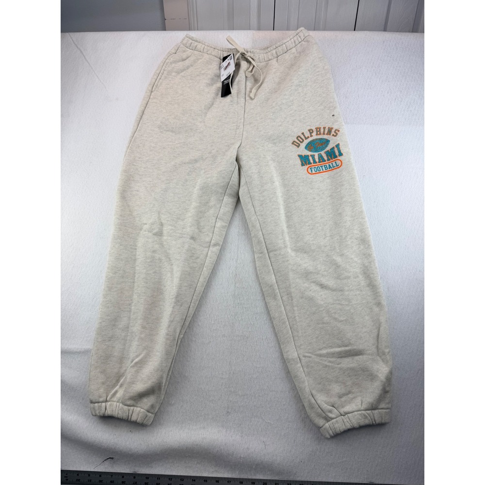 American Eagle NFL Miami Dolphins Sweatpants Cream Oatmeal Jogger Men Medium NWT